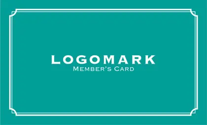 美容室・ネイルサロン・ヘアサロン向けの単色のブランドカラーで作れるシンプルなデザインとサロンのロゴが映えるフレームデザインの次回予約カードRMS-031O