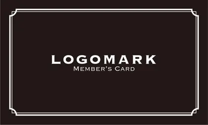 美容室・ネイルサロン・ヘアサロン向けの単色のブランドカラーで作れるシンプルなデザインとサロンのロゴが映えるフレームデザインの次回予約カードRMS-031Q