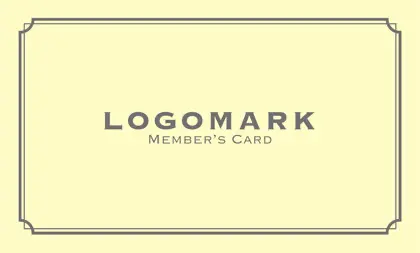 美容室・ネイルサロン・ヘアサロン向けの単色のブランドカラーで作れるシンプルなデザインとサロンのロゴが映えるフレームデザインの次回予約カードRMS-031S