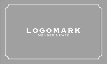 美容室・ネイルサロン・ヘアサロン向けの単色のブランドカラーで作れるシンプルなデザインとサロンのロゴが映えるフレームデザインの次回予約カードRMS-031T