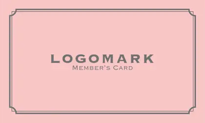 美容室・ネイルサロン・ヘアサロン向けの単色のブランドカラーで作れるシンプルなデザインとサロンのロゴが映えるフレームデザインの次回予約カードRMS-031U