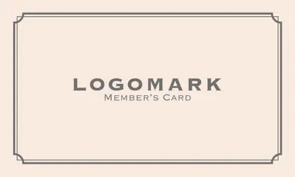 美容室・ネイルサロン・ヘアサロン向けの単色のブランドカラーで作れるシンプルなデザインとサロンのロゴが映えるフレームデザインの次回予約カードRMS-031V