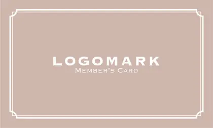 美容室・ネイルサロン・ヘアサロン向けの単色のブランドカラーで作れるシンプルなデザインとサロンのロゴが映えるフレームデザインの次回予約カードRMS-031W