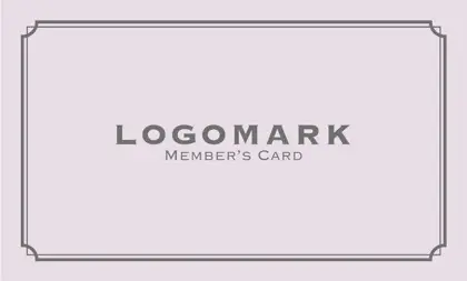 美容室・ネイルサロン・ヘアサロン向けの単色のブランドカラーで作れるシンプルなデザインとサロンのロゴが映えるフレームデザインの次回予約カードRMS-031X