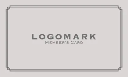 美容室・ネイルサロン・ヘアサロン向けの単色のブランドカラーで作れるシンプルなデザインとサロンのロゴが映えるフレームデザインの次回予約カードRMS-031Y