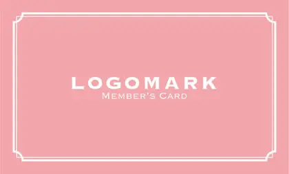 美容室・ネイルサロン・ヘアサロン向けの単色のブランドカラーで作れるシンプルなデザインとサロンのロゴが映えるフレームデザインの次回予約カードRMS-031Z