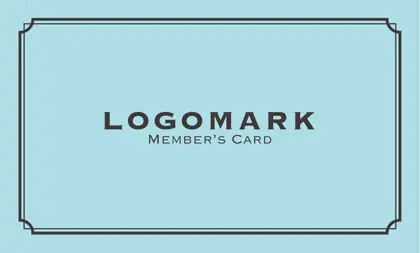 美容室・ネイルサロン・ヘアサロン向けの単色のブランドカラーで作れるシンプルなデザインとサロンのロゴが映えるフレームデザインの次回予約カードRMS-031C