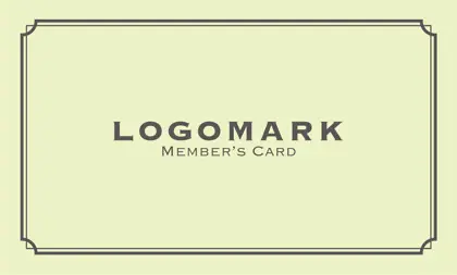 美容室・ネイルサロン・ヘアサロン向けの単色のブランドカラーで作れるシンプルなデザインとサロンのロゴが映えるフレームデザインの次回予約カードRMS-031D