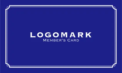 美容室・ネイルサロン・ヘアサロン向けの単色のブランドカラーで作れるシンプルなデザインとサロンのロゴが映えるフレームデザインの次回予約カードRMS-031E