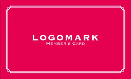 美容室・ネイルサロン・ヘアサロン向けの単色のブランドカラーで作れるシンプルなデザインとサロンのロゴが映えるフレームデザインの次回予約カードRMS-031H