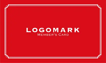 美容室・ネイルサロン・ヘアサロン向けの単色のブランドカラーで作れるシンプルなデザインとサロンのロゴが映えるフレームデザインの次回予約カードRMS-031i