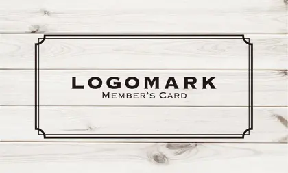 美容室・ネイルサロン・ヘアサロン向けのナチュラル・自然な美しさと温かみを感じる木目ウッド調のシンプルデザインとフレームを配置おしゃれな次回予約カードRMS-032A