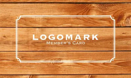 美容室・ネイルサロン・ヘアサロン向けのナチュラル・自然な美しさと温かみを感じる木目ウッド調のシンプルデザインとフレームを配置おしゃれな次回予約カードRMS-032C