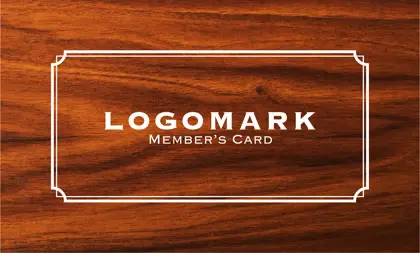 美容室・ネイルサロン・ヘアサロン向けのナチュラル・自然な美しさと温かみを感じる木目ウッド調のシンプルデザインとフレームを配置おしゃれな次回予約カードRMS-032D