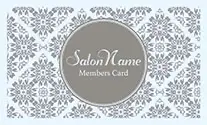 美容サロン向けの落ち着いた色味のクラシックパターンがおしゃれ次回予約カードR