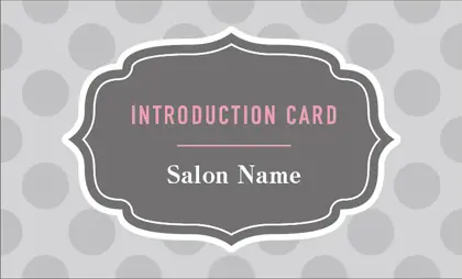 美容室・ネイルサロン・ヘアサロン向けの可愛いおしゃれボーダー&パステルカラーの表紙ロゴ-紹介カードIMB-004J