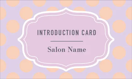 美容室・ネイルサロン・ヘアサロン向けの可愛いおしゃれボーダー&パステルカラーの表紙ロゴ-紹介カードIMB-004P