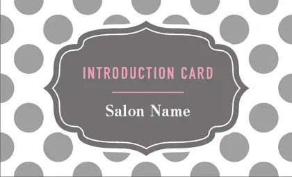 美容室・ネイルサロン・ヘアサロン向けの可愛いおしゃれボーダー&パステルカラーの表紙ロゴ-紹介カードIMB-004B