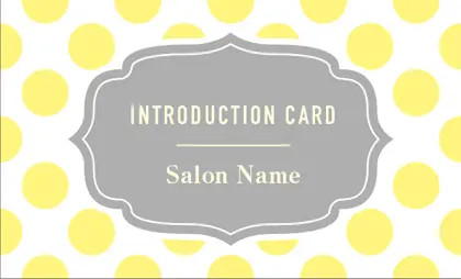 美容室・ネイルサロン・ヘアサロン向けの可愛いおしゃれボーダー&パステルカラーの表紙ロゴ-紹介カードIMB-004C