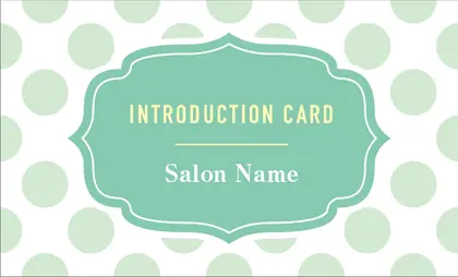 美容室・ネイルサロン・ヘアサロン向けの可愛いおしゃれボーダー&パステルカラーの表紙ロゴ-紹介カードIMB-004G