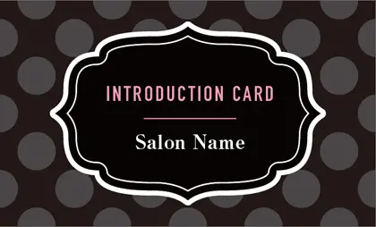 美容室・ネイルサロン・ヘアサロン向けの可愛いおしゃれボーダー&パステルカラーの表紙ロゴ-紹介カードIMB-004i
