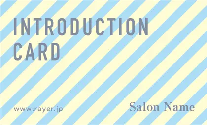 美容室・ネイルサロン・ヘアサロン向けのストライプが洗練された印象を与えるスタイリッシュな表紙ロゴ-紹介カードIMB-005O