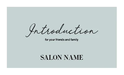 美容室・ネイルサロン・ヘアサロン向けのシンプルでパステルカラーのスクエアデザイン！コンサバ ガーリーなおしゃれ表紙ロゴ-紹介カードIMB-011O