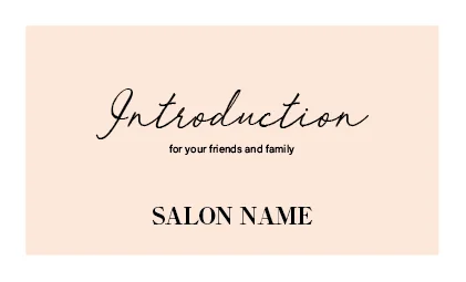 美容室・ネイルサロン・ヘアサロン向けのシンプルでパステルカラーのスクエアデザイン！コンサバ ガーリーなおしゃれ表紙ロゴ-紹介カードIMB-011S