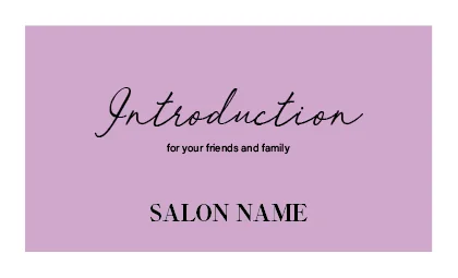 美容室・ネイルサロン・ヘアサロン向けのシンプルでパステルカラーのスクエアデザイン！コンサバ ガーリーなおしゃれ表紙ロゴ-紹介カードIMB-011G2