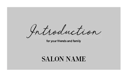 美容室・ネイルサロン・ヘアサロン向けのシンプルでパステルカラーのスクエアデザイン！コンサバ ガーリーなおしゃれ表紙ロゴ-紹介カードIMB-011i2