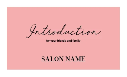 美容室・ネイルサロン・ヘアサロン向けのシンプルでパステルカラーのスクエアデザイン！コンサバ ガーリーなおしゃれ表紙ロゴ-紹介カードIMB-011K2