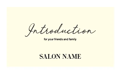 美容室・ネイルサロン・ヘアサロン向けのシンプルでパステルカラーのスクエアデザイン！コンサバ ガーリーなおしゃれ表紙ロゴ-紹介カードIMB-011G