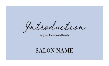 美容室・ネイルサロン・ヘアサロン向けのシンプルでパステルカラーのスクエアデザイン！コンサバ ガーリーなおしゃれ表紙ロゴ-紹介カードIMB-011i