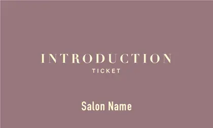 美容室・ネイルサロン・ヘアサロン向けのシックで落ち着いたダスティカラーの洗練された印象を与えるシンプルで高級感あるおしゃれな大人可愛い表紙ロゴ-紹介カードIMB-012J