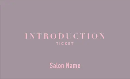 美容室・ネイルサロン・ヘアサロン向けのシックで落ち着いたダスティカラーの洗練された印象を与えるシンプルで高級感あるおしゃれな大人可愛い表紙ロゴ-紹介カードIMB-012L