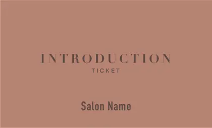 美容室・ネイルサロン・ヘアサロン向けのシックで落ち着いたダスティカラーの洗練された印象を与えるシンプルで高級感あるおしゃれな大人可愛い表紙ロゴ-紹介カードIMB-012P