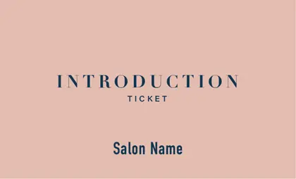 美容室・ネイルサロン・ヘアサロン向けのシックで落ち着いたダスティカラーの洗練された印象を与えるシンプルで高級感あるおしゃれな大人可愛い表紙ロゴ-紹介カードIMB-012C