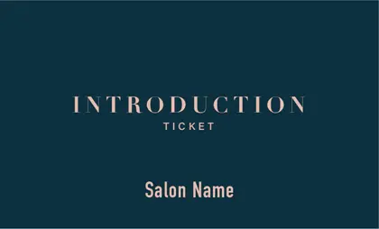 美容室・ネイルサロン・ヘアサロン向けのシックで落ち着いたダスティカラーの洗練された印象を与えるシンプルで高級感あるおしゃれな大人可愛い表紙ロゴ-紹介カードIMB-012E