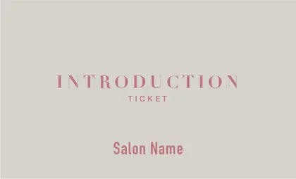 美容室・ネイルサロン・ヘアサロン向けのシックで落ち着いたダスティカラーの洗練された印象を与えるシンプルで高級感あるおしゃれな大人可愛い表紙ロゴ-紹介カードIMB-012F