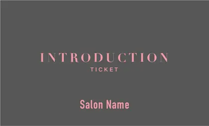 美容室・ネイルサロン・ヘアサロン向けのシックで落ち着いたダスティカラーの洗練された印象を与えるシンプルで高級感あるおしゃれな大人可愛い表紙ロゴ-紹介カードIMB-012H