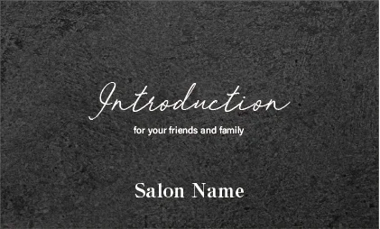 美容室・ネイルサロン・ヘアサロン向けのコンクリート背景のスタイリッシュで都会的、無機質だけど洗練されたクールなデザイン表紙ロゴ-紹介カードIMB-016K