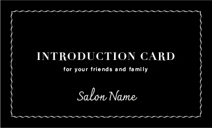 美容室・ネイルサロン・ヘアサロン向けの品で洗練されたシンプルおしゃれカレンダーデザイン。繊細な波線ボーダー品格のあるおしゃれ表紙ロゴ-紹介カードIMB-024R