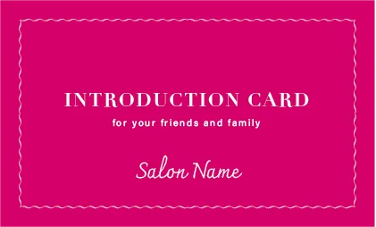 美容室・ネイルサロン・ヘアサロン向けの品で洗練されたシンプルおしゃれカレンダーデザイン。繊細な波線ボーダー品格のあるおしゃれ表紙ロゴ-紹介カードIMB-024S