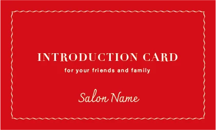 美容室・ネイルサロン・ヘアサロン向けの品で洗練されたシンプルおしゃれカレンダーデザイン。繊細な波線ボーダー品格のあるおしゃれ表紙ロゴ-紹介カードIMB-024T