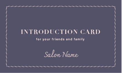 上品で洗練されたシンプルおしゃれカレンダーデザイン。繊細な波線ボーダー品格のあるおしゃれ紹介カード・ブランドタイプ 024