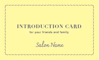 上品で洗練されたシンプルおしゃれカレンダーデザイン。繊細な波線ボーダー品格のあるおしゃれ紹介カード・ブランドタイプ 024