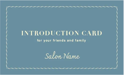 美容室・ネイルサロン・ヘアサロン向けの品で洗練されたシンプルおしゃれカレンダーデザイン。繊細な波線ボーダー品格のあるおしゃれ表紙ロゴ-紹介カードIMB-024G